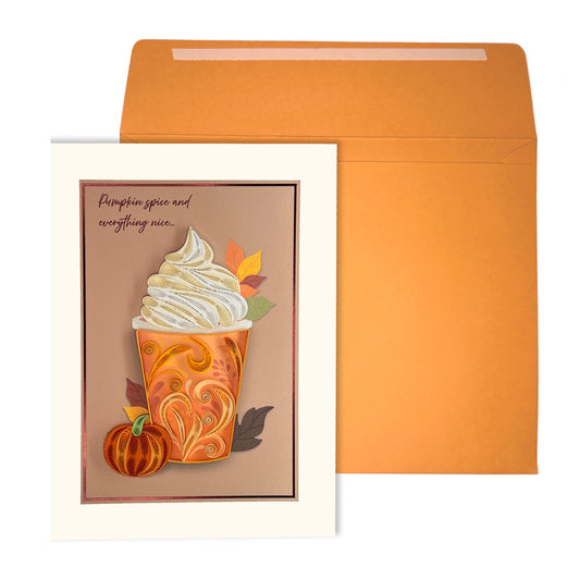 Pumpkin Spice Latte Thanksgiving Card