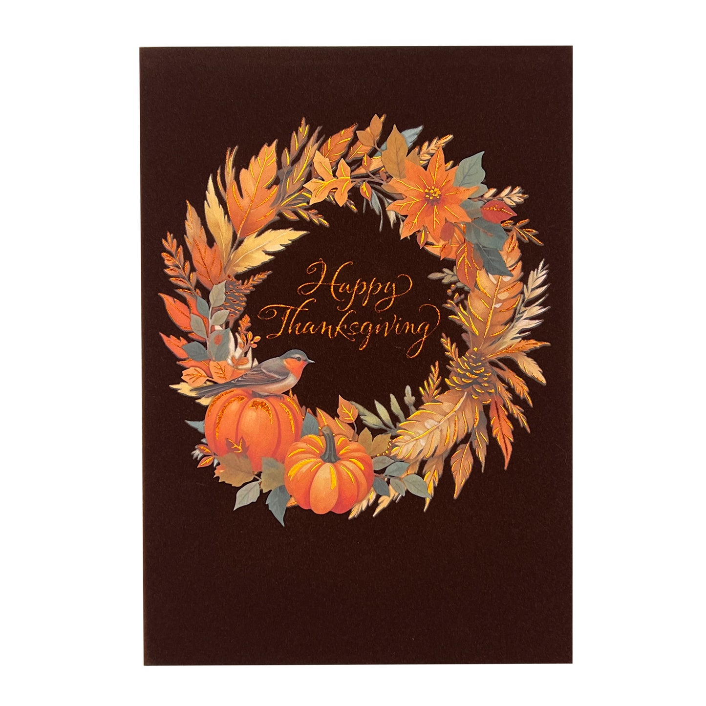 Handmade Wreath Thanksgiving Card