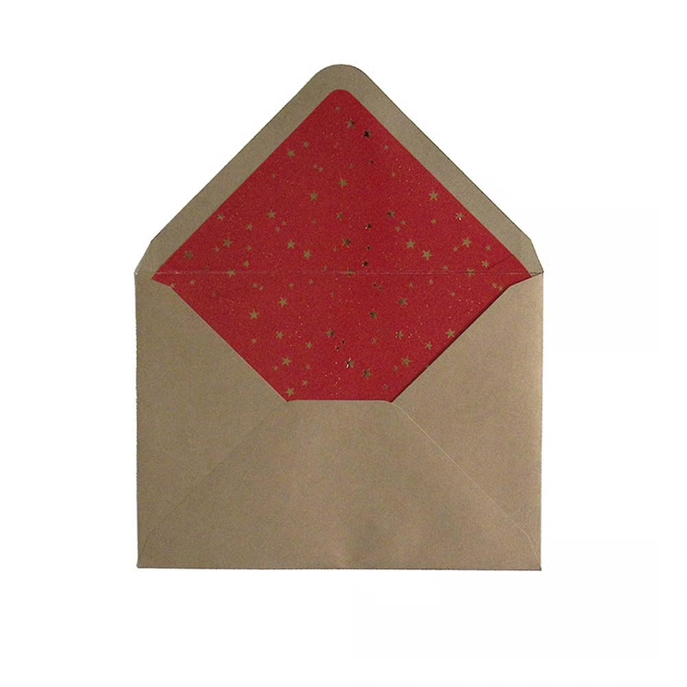 Santa Silhouette Snowy Scene Boxed Christmas Cards