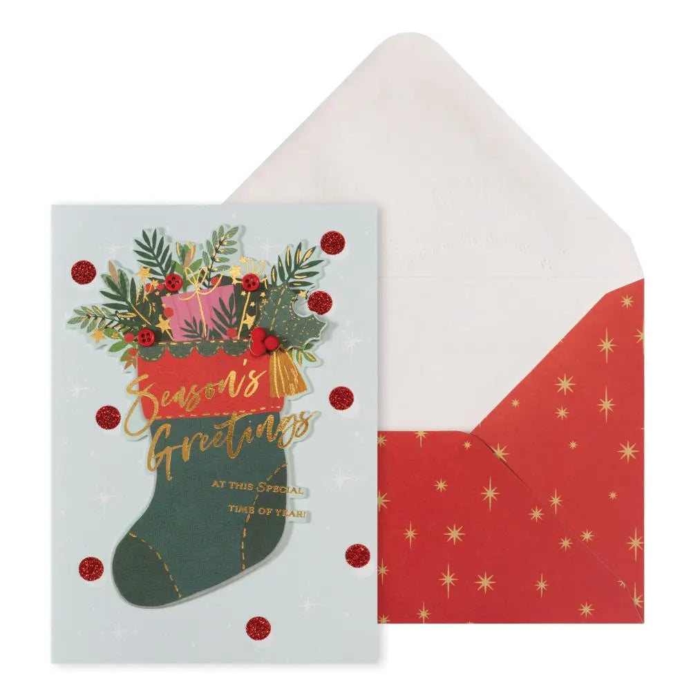 Christmas Stocking 8Ct Boxed Christmas Cards