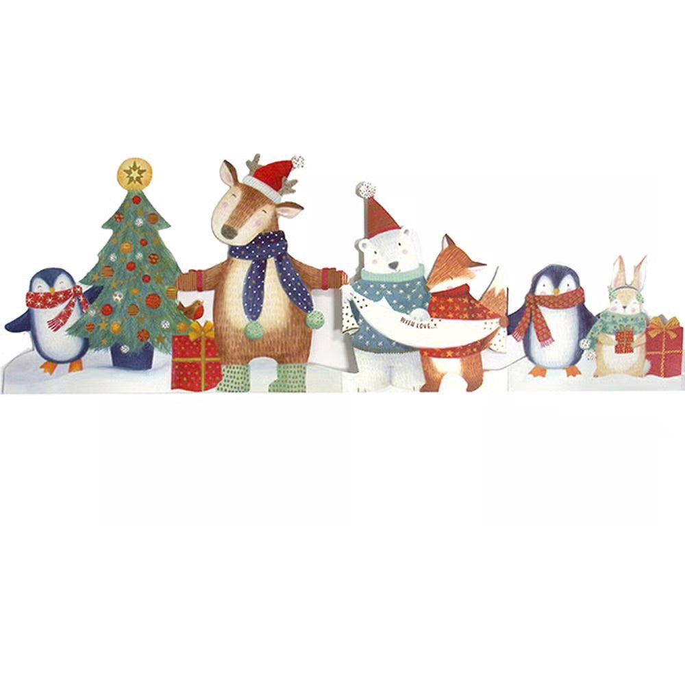 Fold Out Animals Christmas Card