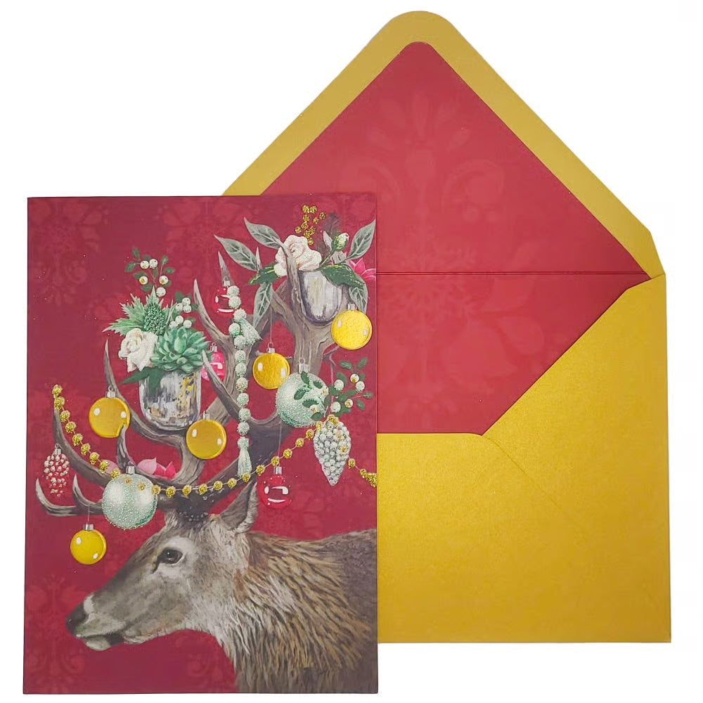 Elegant Reindeer Boxed Christmas Cards