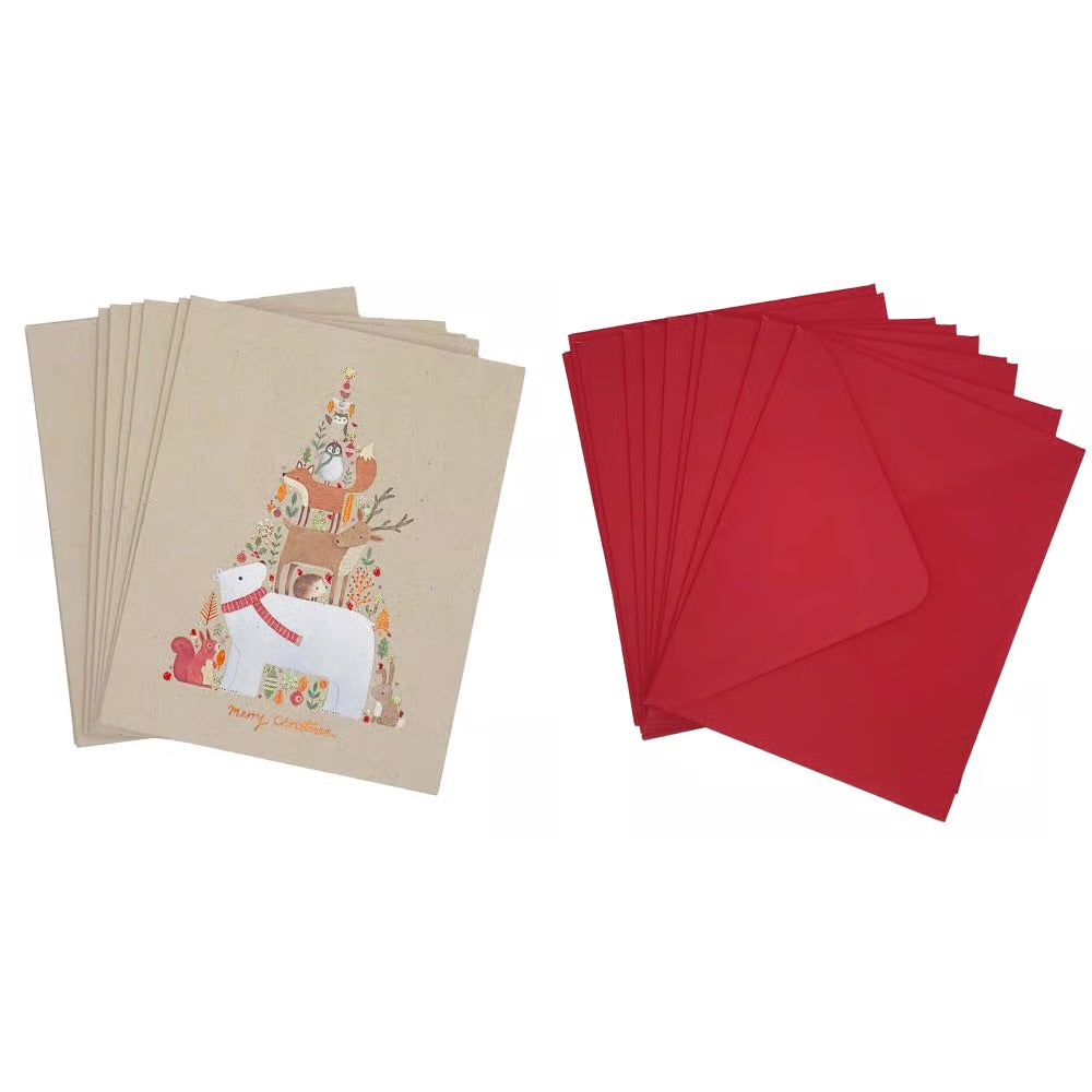Stack Of Critters Boxed Christmas Cards