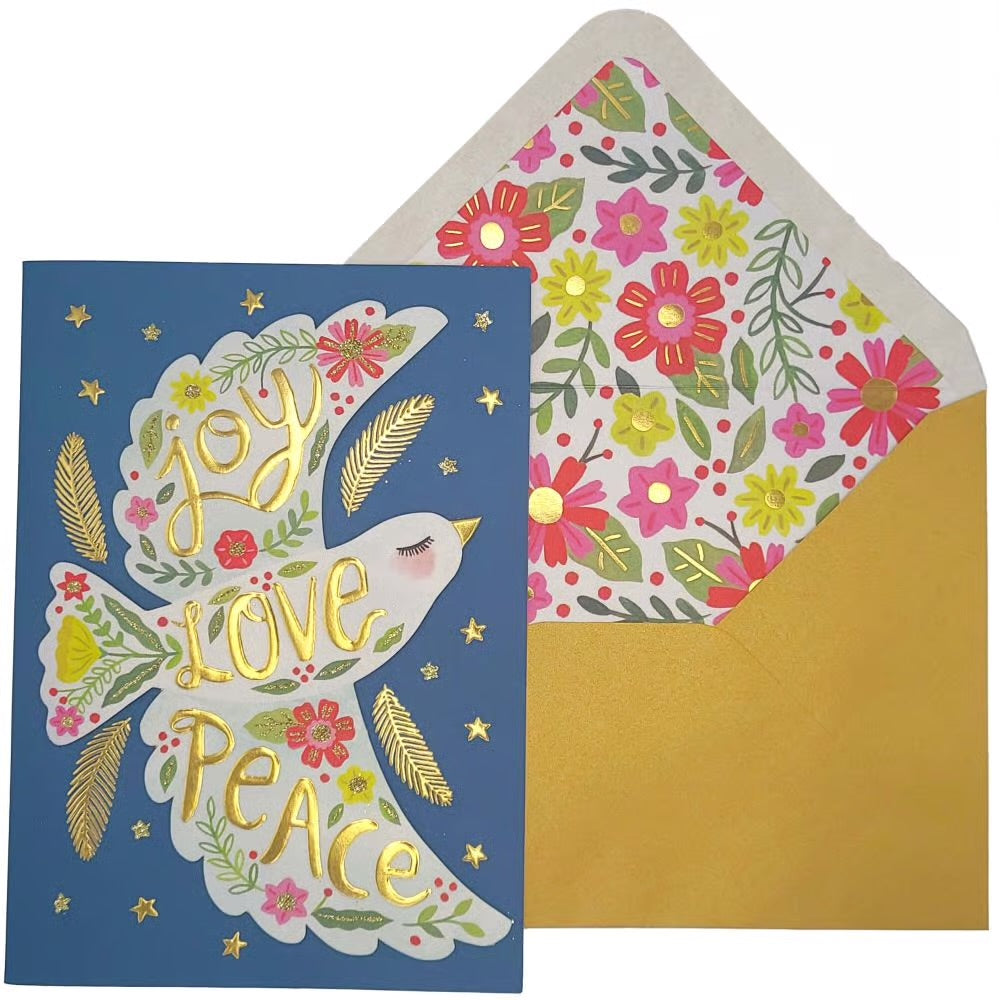 Folk Holiday Dove Boxed Christmas Cards