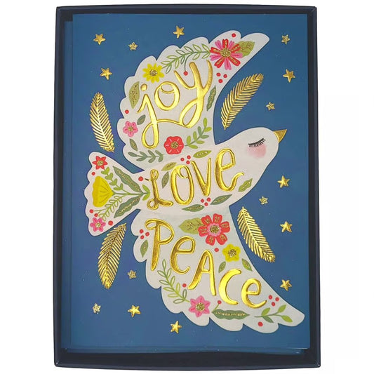 Folk Holiday Dove Boxed Christmas Cards