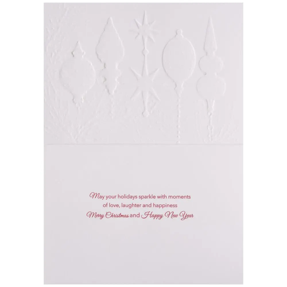 Ornaments And Pine On Grn 8Ct Boxed Christmas Cards
