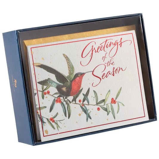 Vintage Bird 10Ct Boxed Christmas Cards