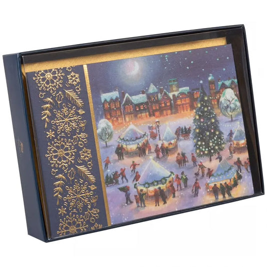 Snowy Village 8Ct Boxed Christmas Cards