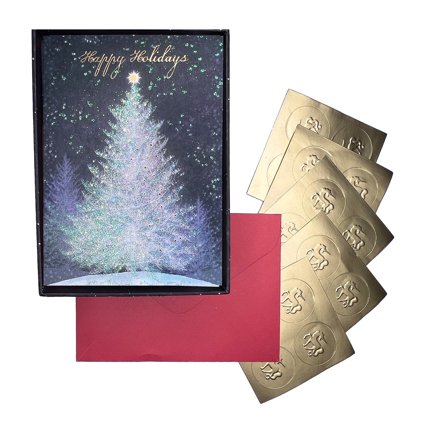 Ethereal Christmas Tree 20ct Boxed Christmas Cards