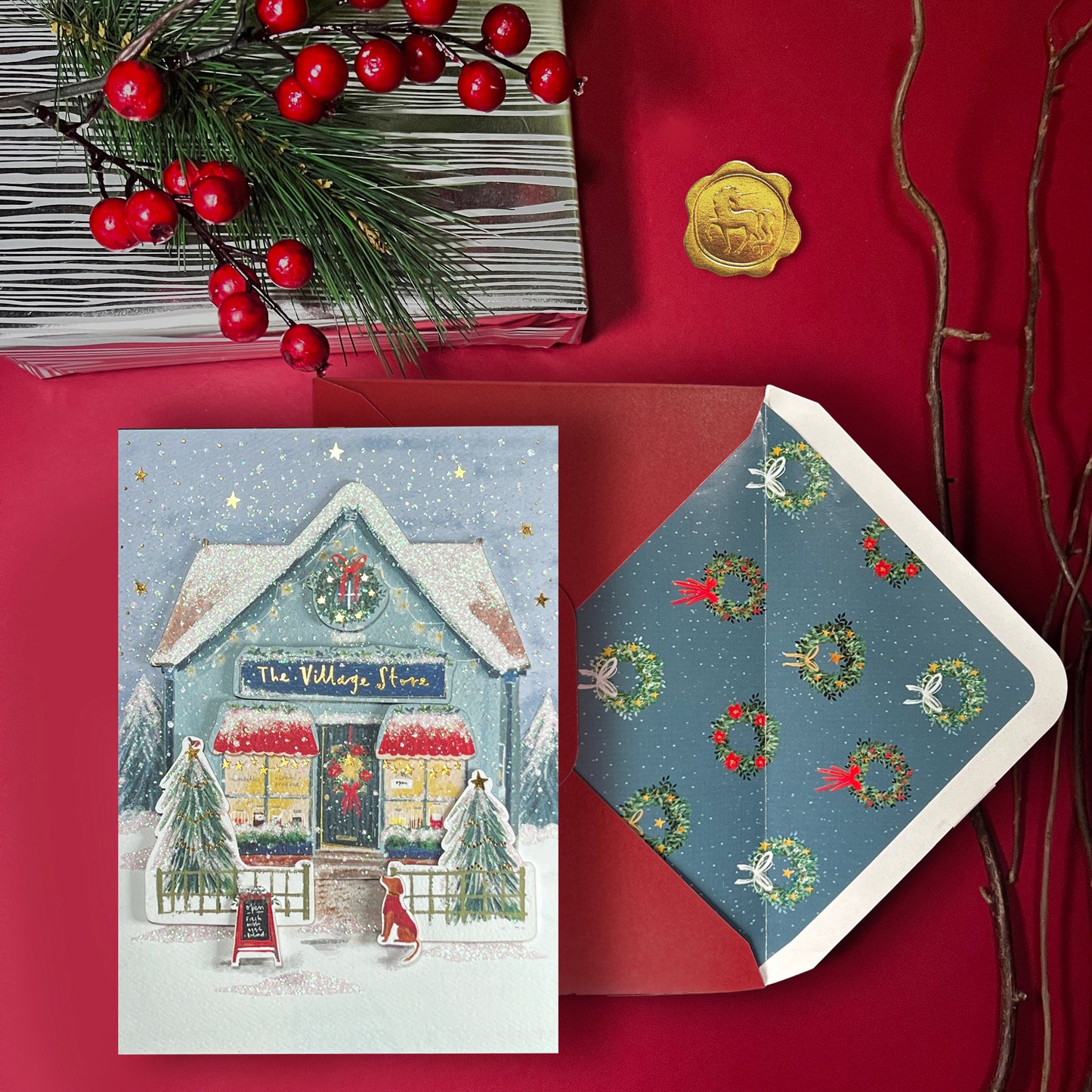Village Store Christmas Card