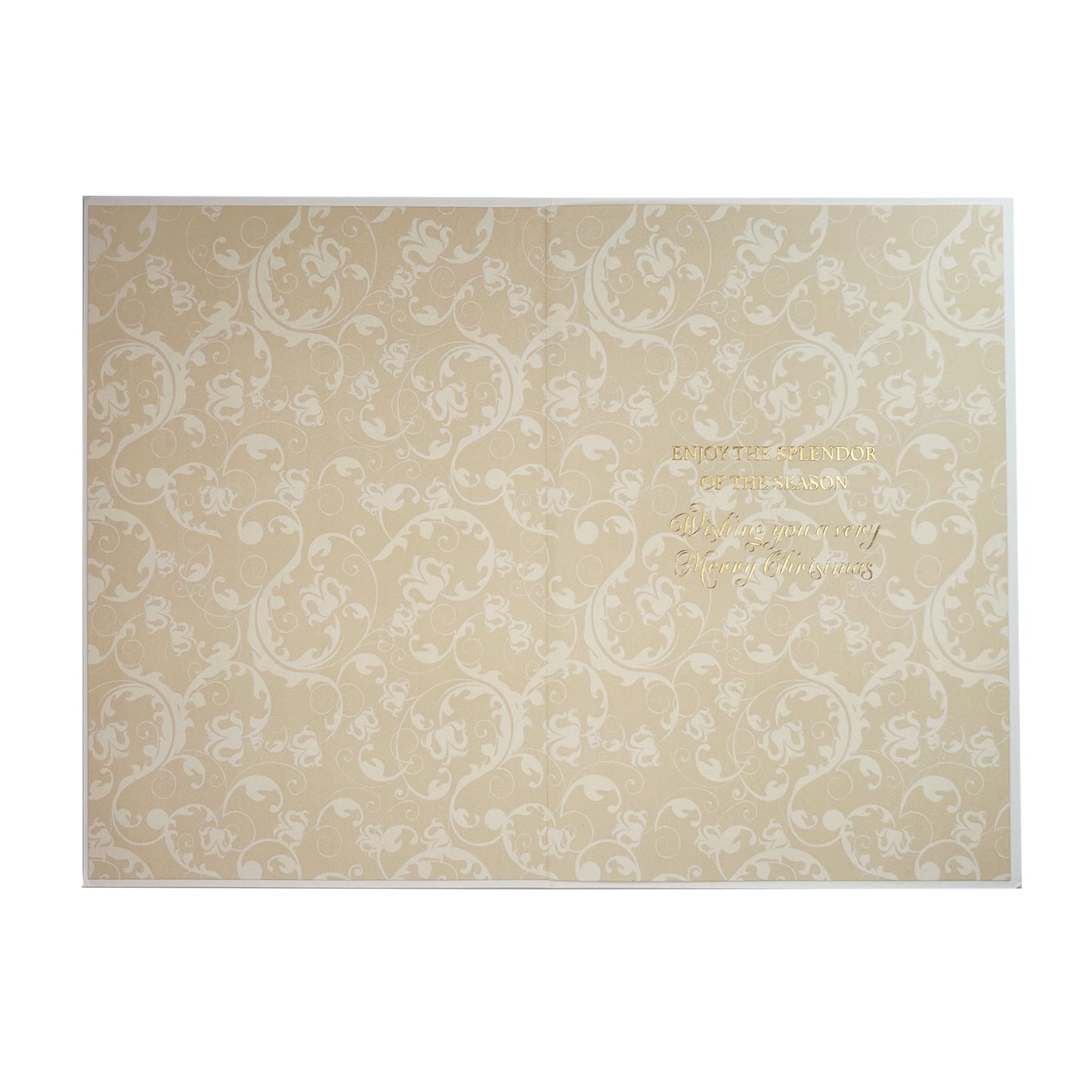 Handmade White Poinsettias Christmas Card