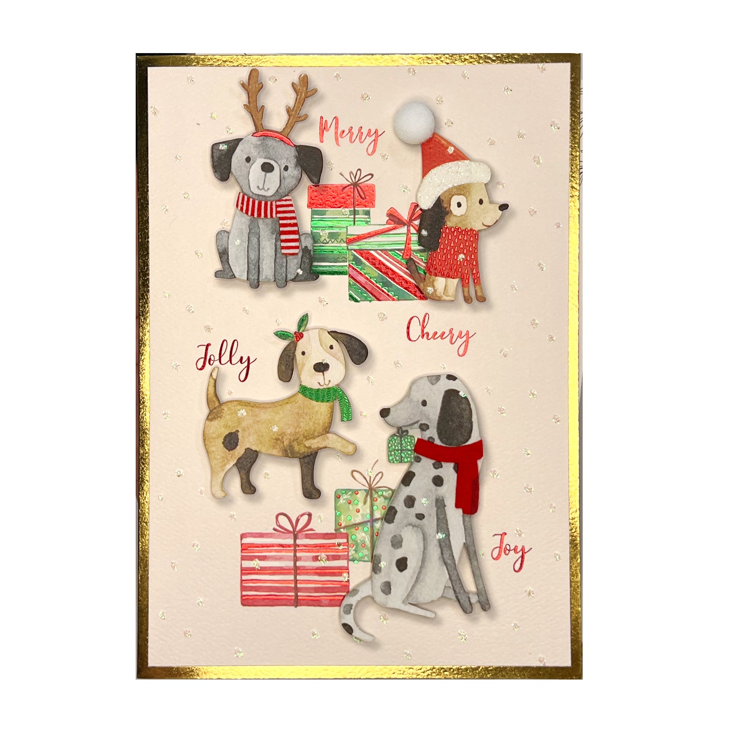 Festive Winter Dogs Christmas Card