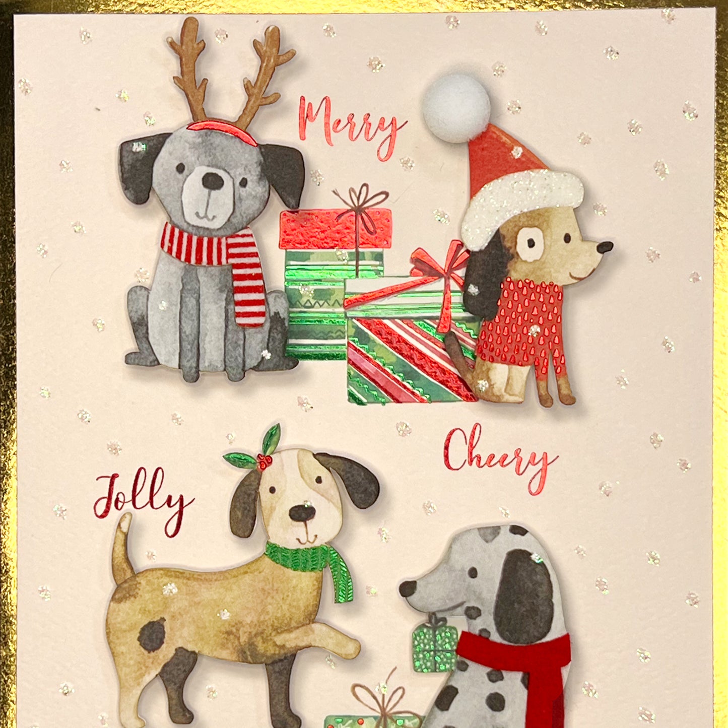 Festive Winter Dogs Christmas Card