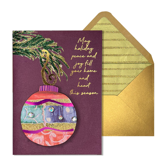 Ornament on Branch Christmas Card