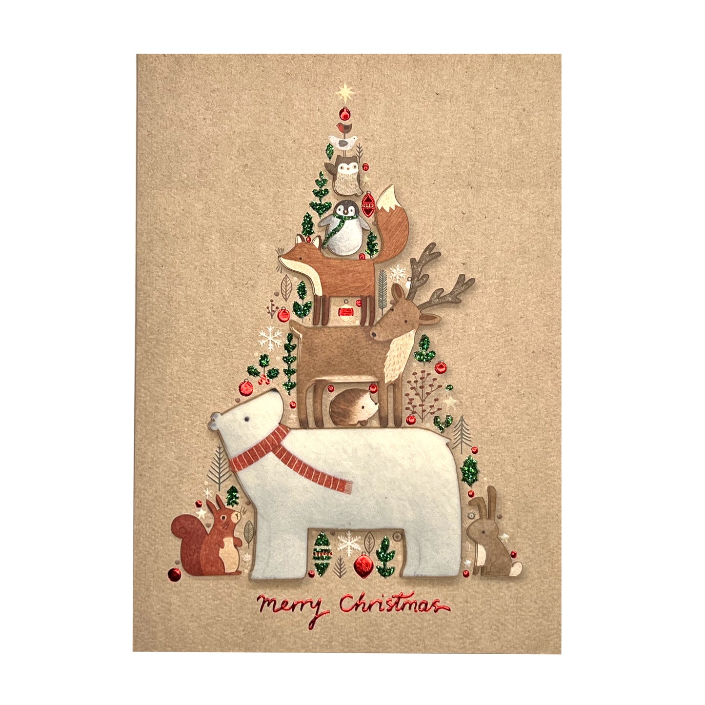 Forest Friends Tree Christmas Card