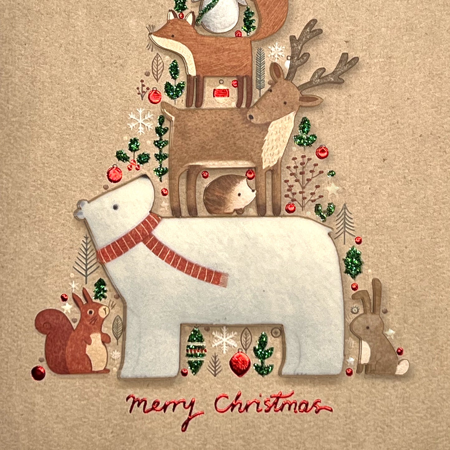 Forest Friends Tree Christmas Card