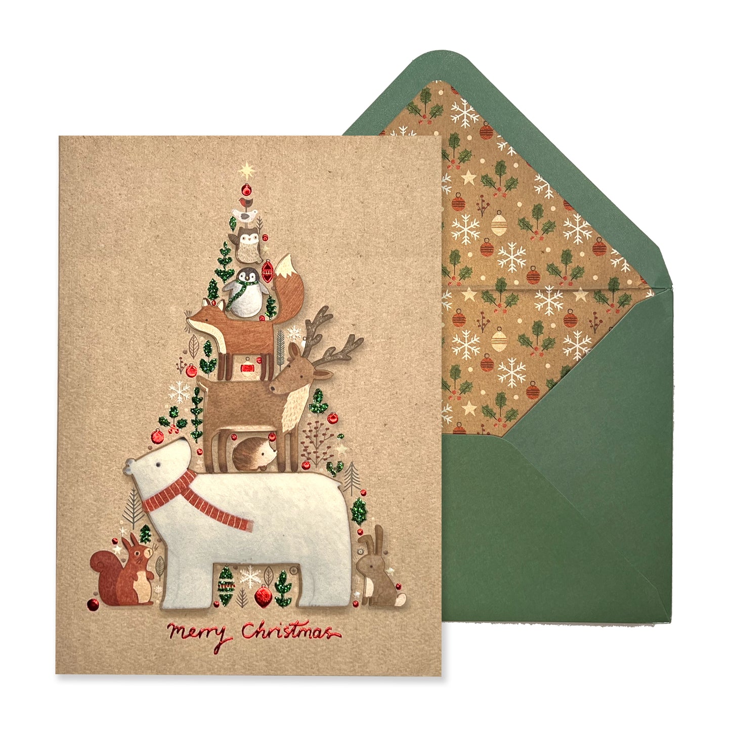 Forest Friends Tree Christmas Card