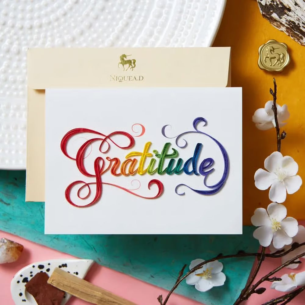 Quilled Gratitude Thank you Card