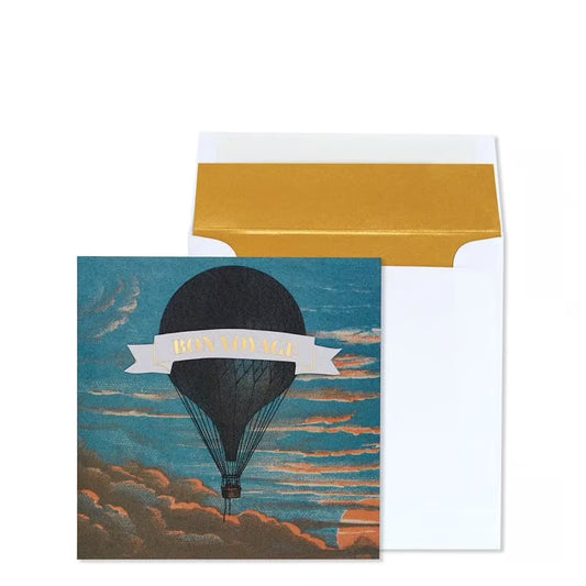 Hot Air Balloon Bon Voyage Friendship Card