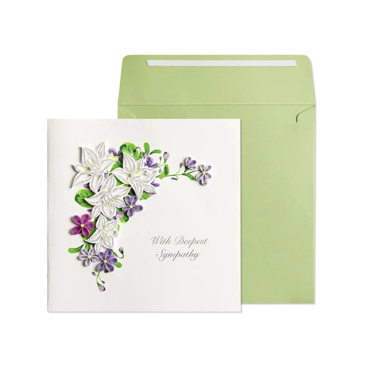 Flowers Lilac And White Sympathy Card