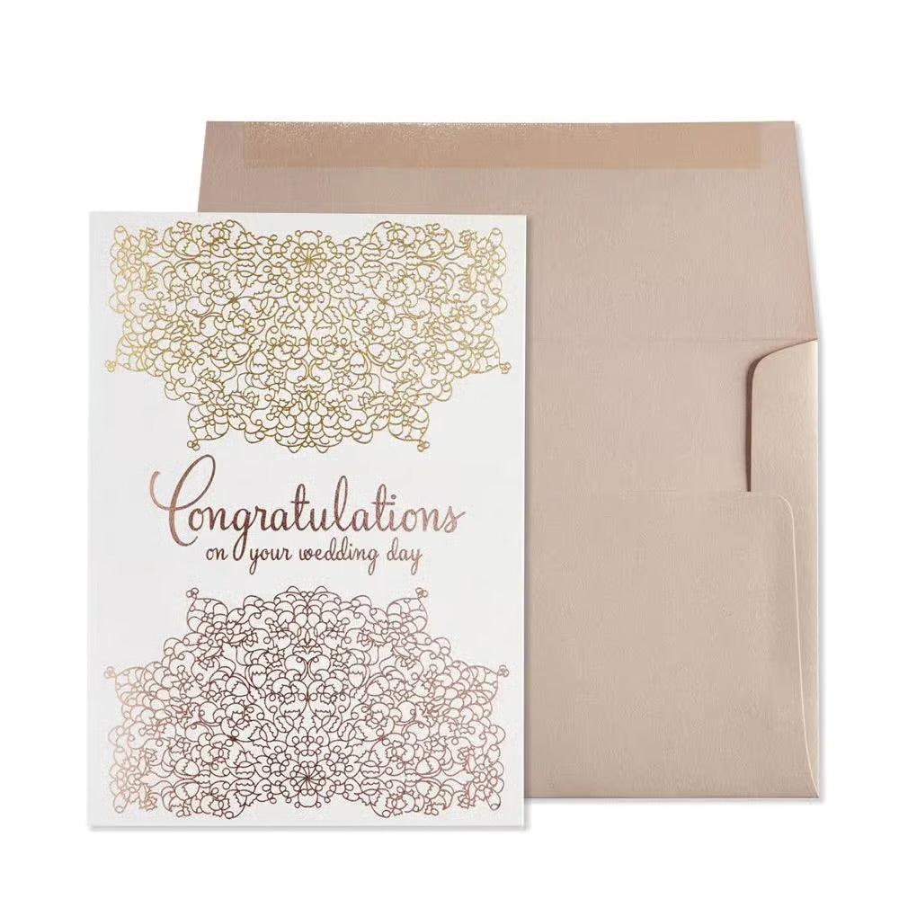 Metallic Mandalas Wedding Card