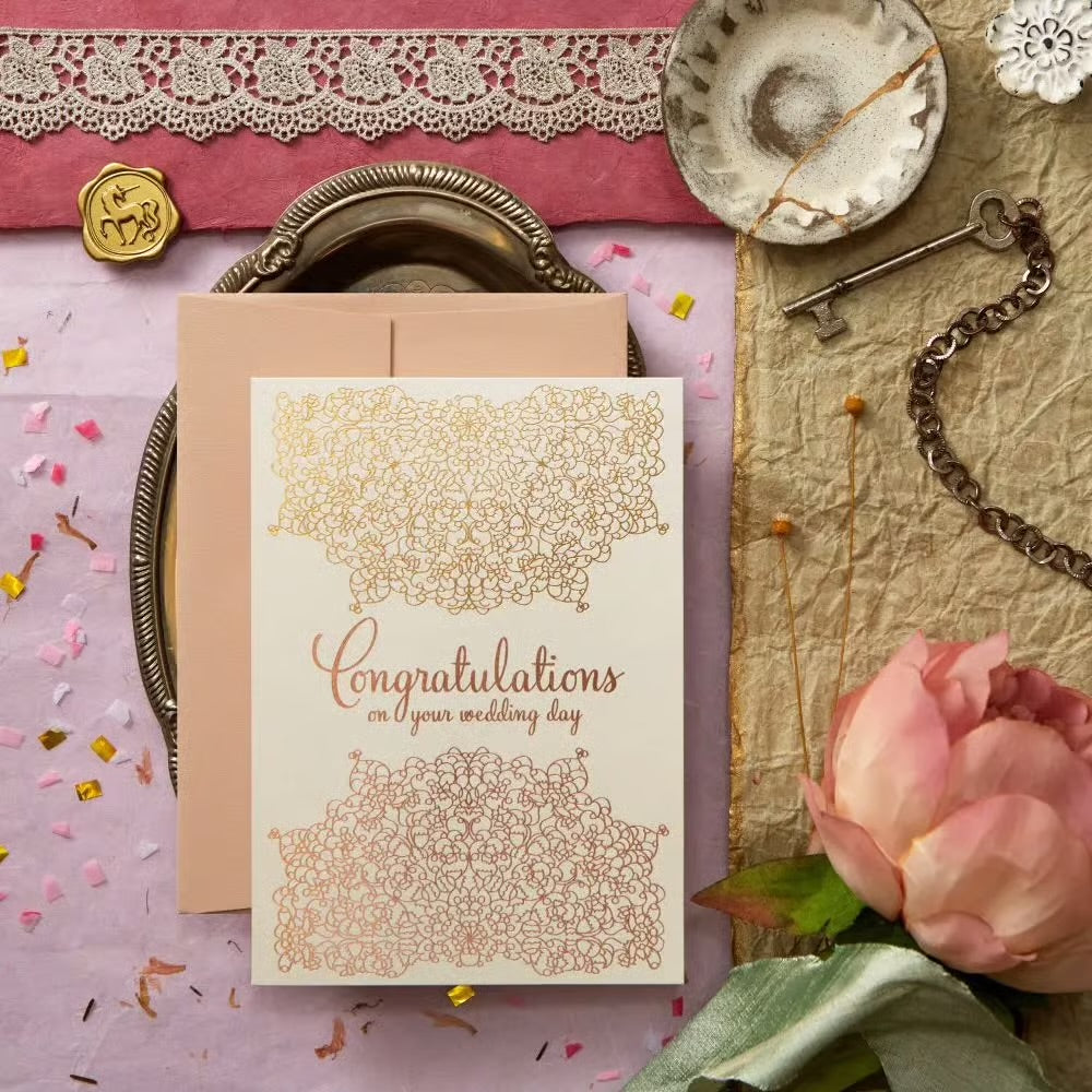 Metallic Mandalas Wedding Card
