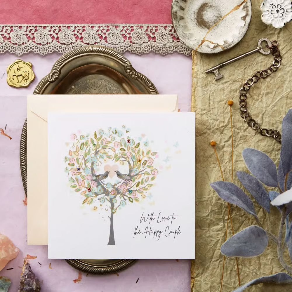 Heart Tree Wedding Card