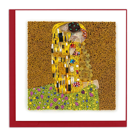 Quilled The Kiss Klimt Blank Card