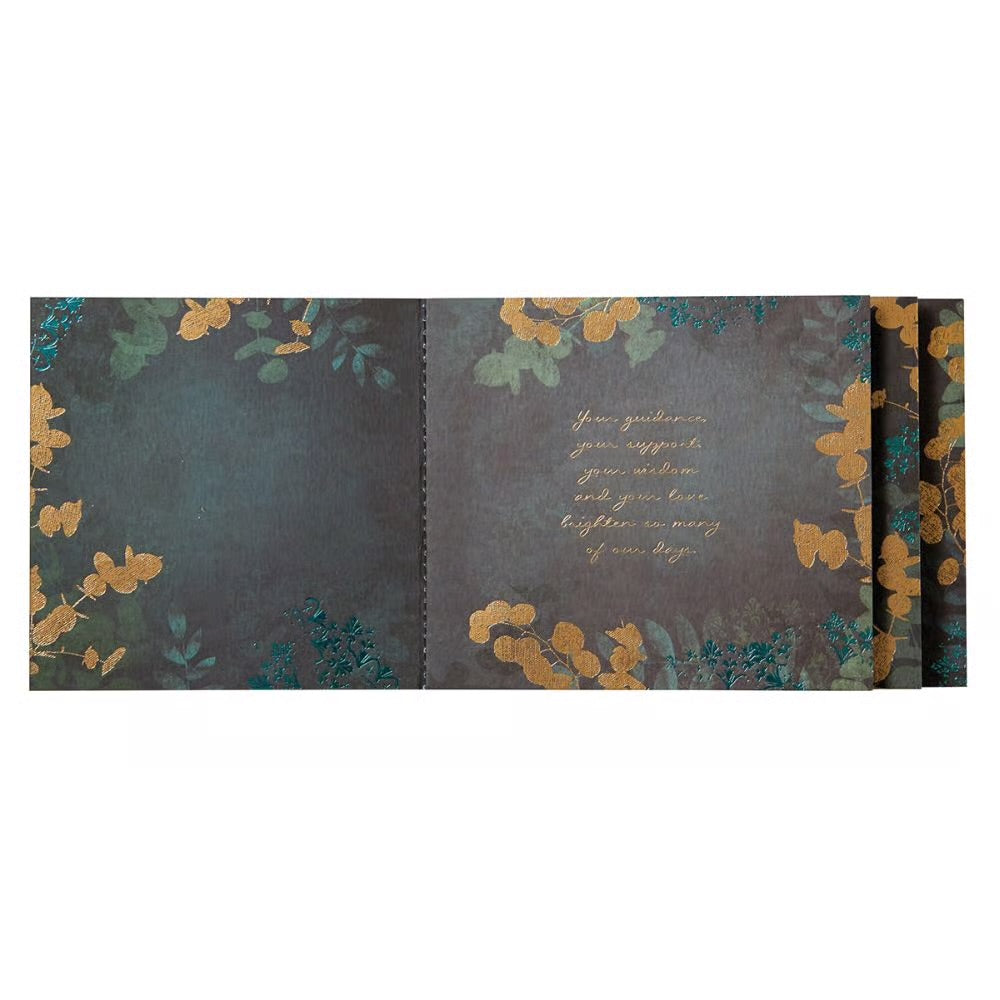 Dad Gold Leaves Birthday Card
