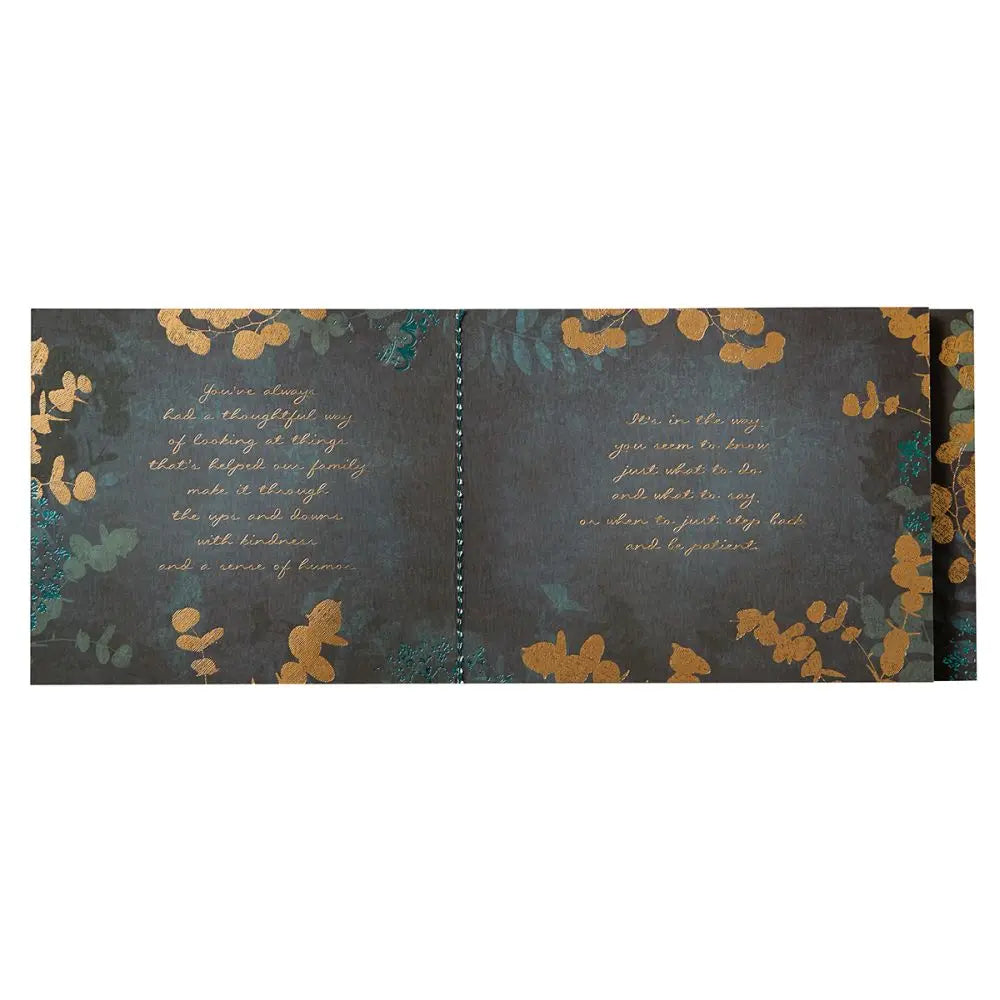 Dad Gold Leaves Birthday Card