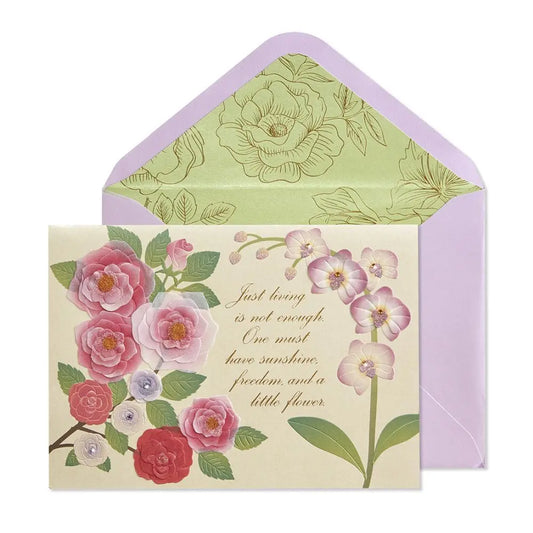 Flowers And Quote Birthday Card