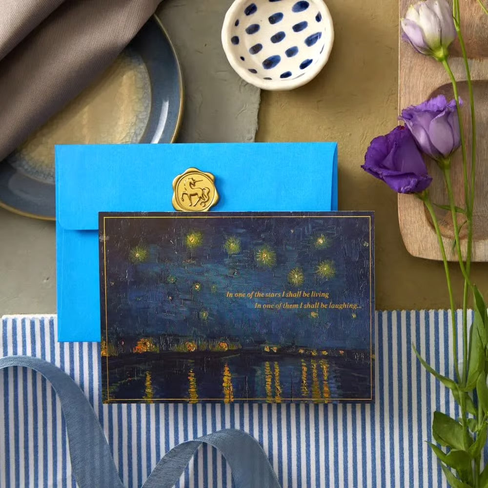 Van Gogh Stars Greeting Card