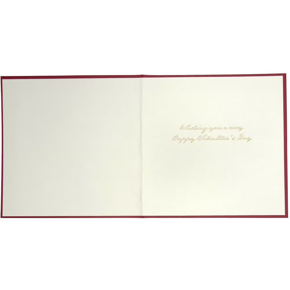 Sandblasted Gold Foil Heart Valentine Card