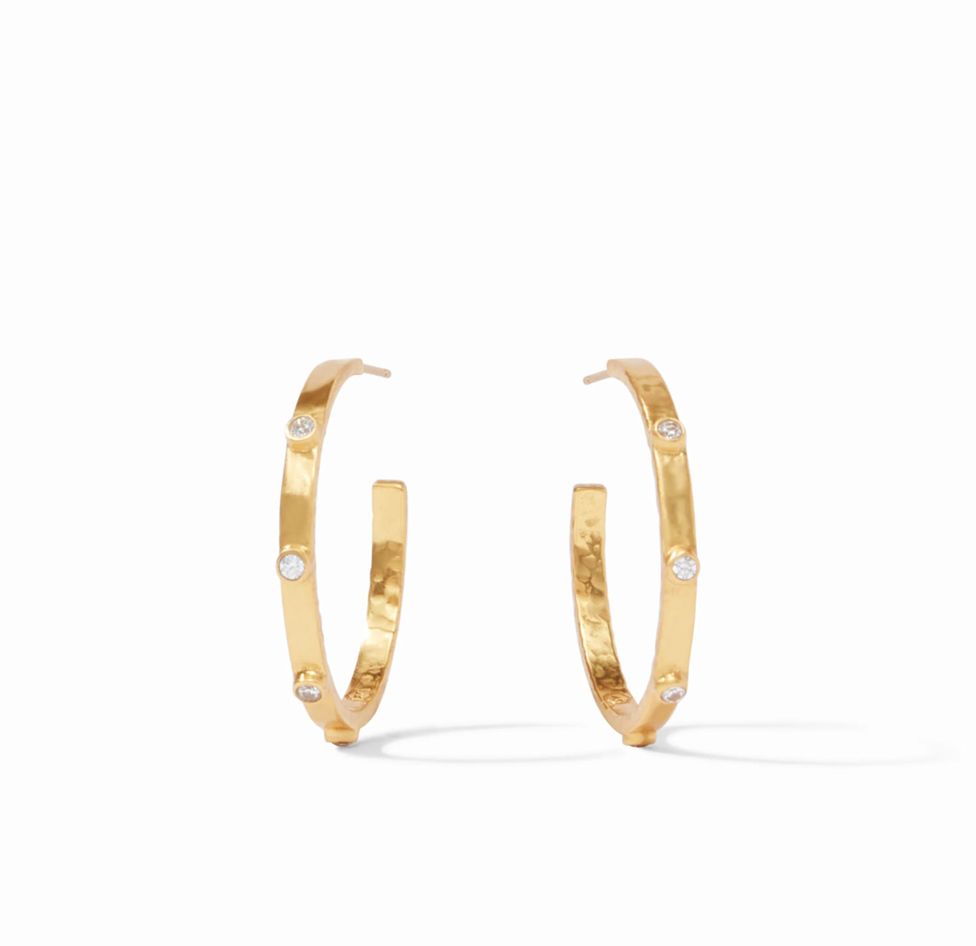 Crescent Stone Hoop