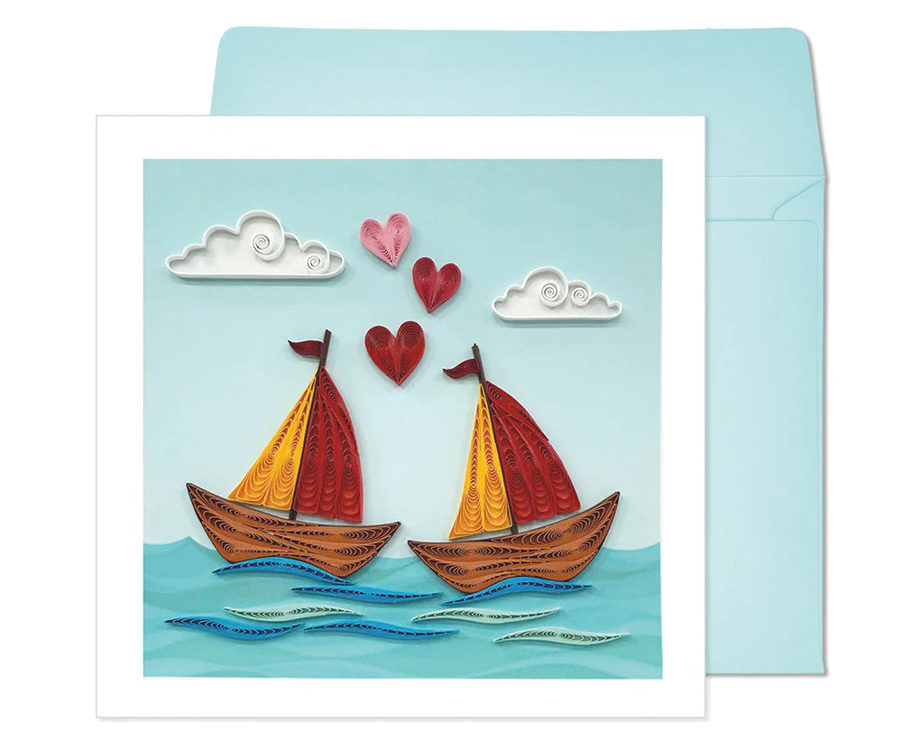 Sailboat Pair Valentines Card