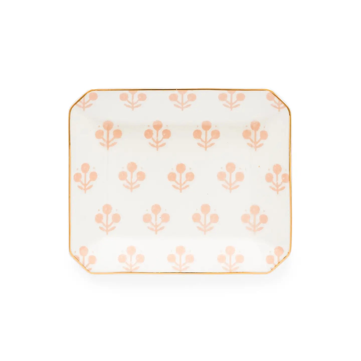 Small Trinket Tray, Rose Floral
