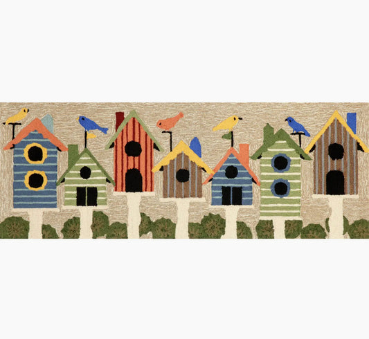 Front porch Birdhouses Indoor/Outdoor Rug