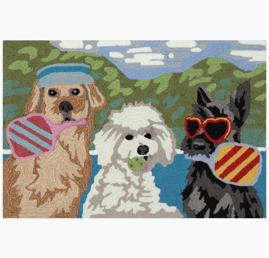 Front Porch Pickled Pugs Indoor/Outdoor Rug