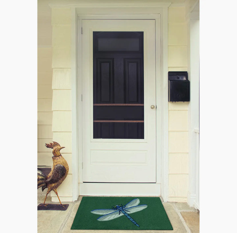 Front Porch Garden Dragonfly Indoor/Outdoor Rug