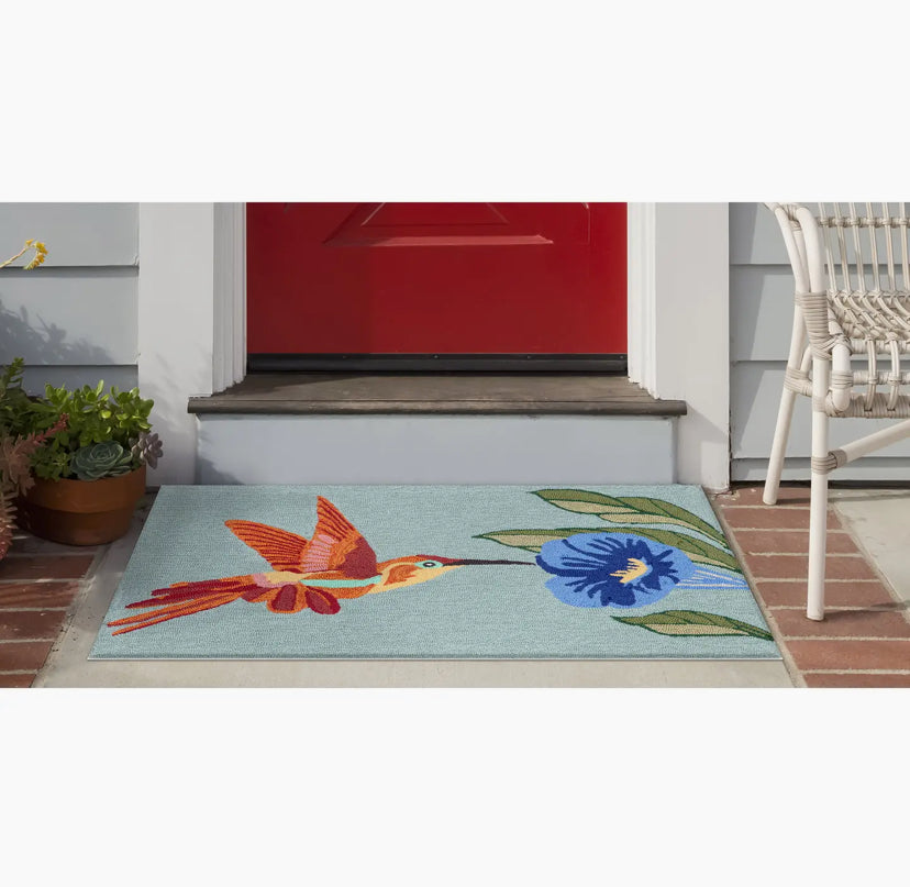 Front Porch Hummingbird Indoor/Outdoor Rug