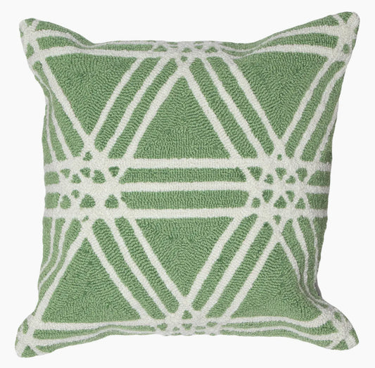 Front Porch Hex Indoor/Outdoor Pillow Green