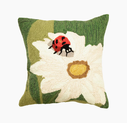 Front Porch Ladybug Indoor/Outdoor Pillow