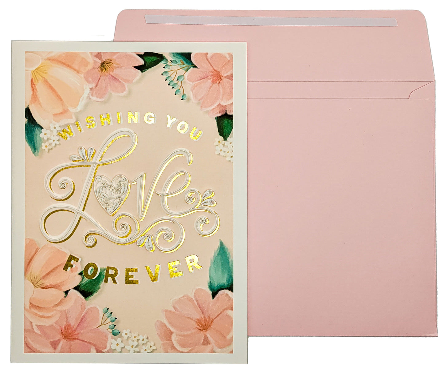 Quilled Love Forever Wedding Card