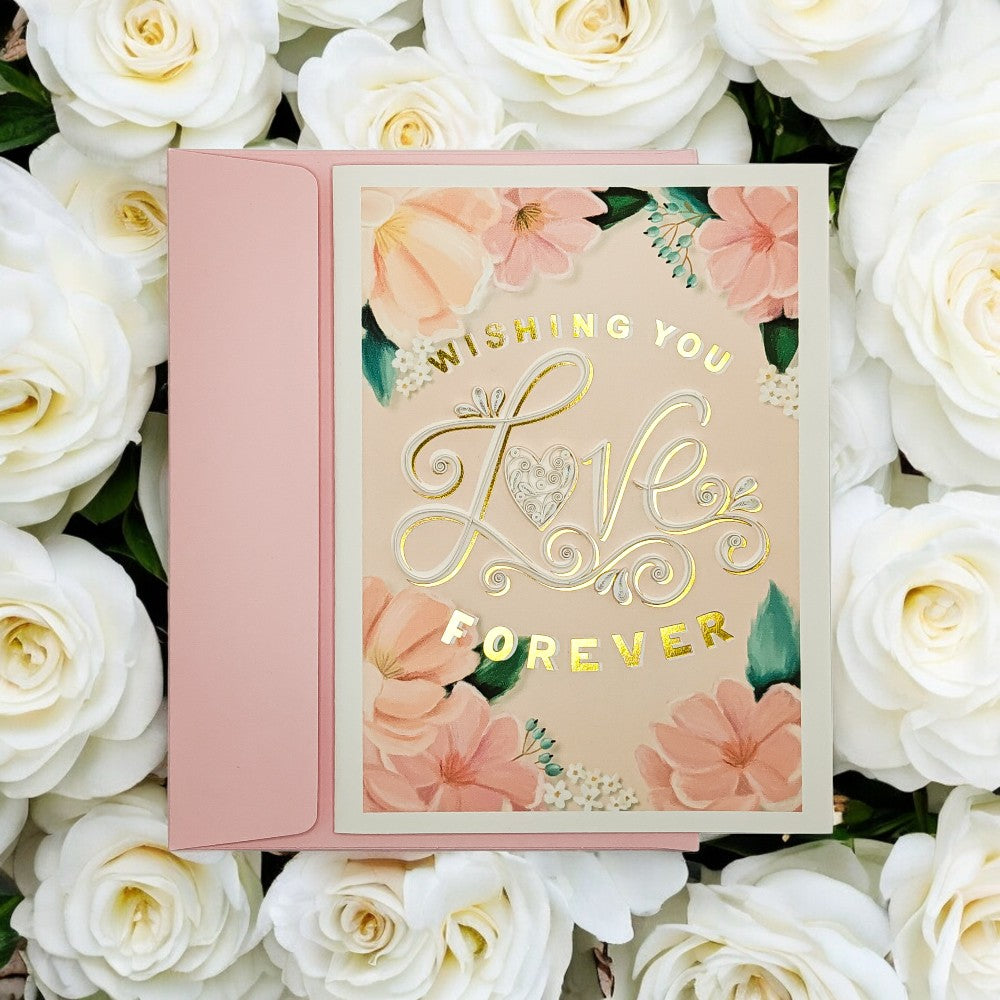 Quilled Love Forever Wedding Card