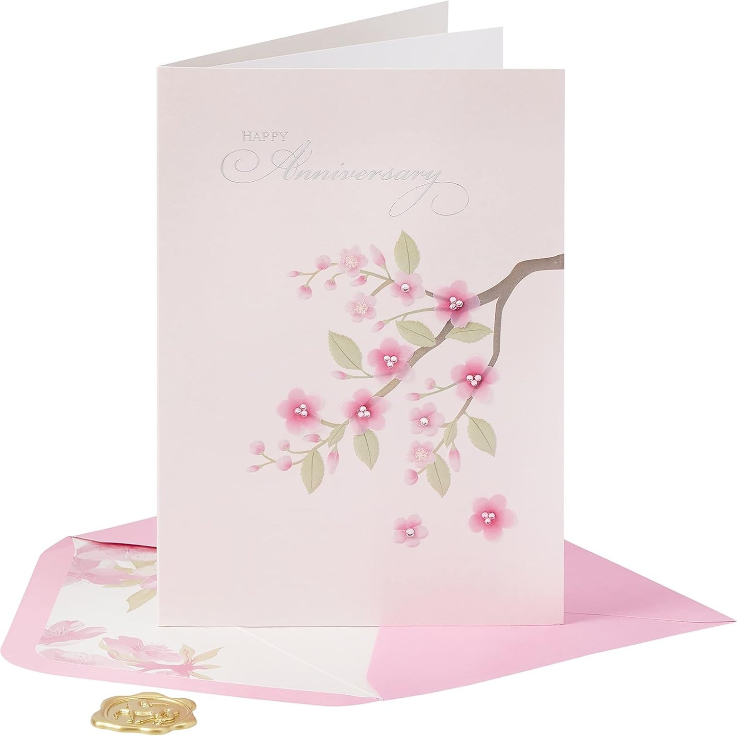 Cherry Blossom Anniversary Greeting Card