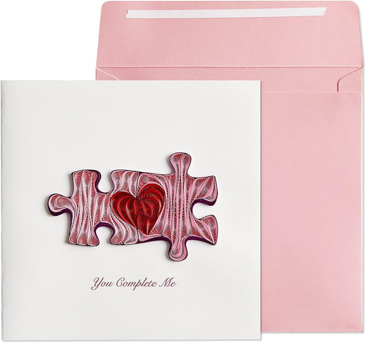 Quilled Puzzle Pieces Anniversary Card