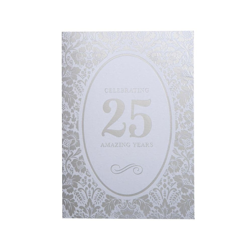 25th Silver Anniversary Card