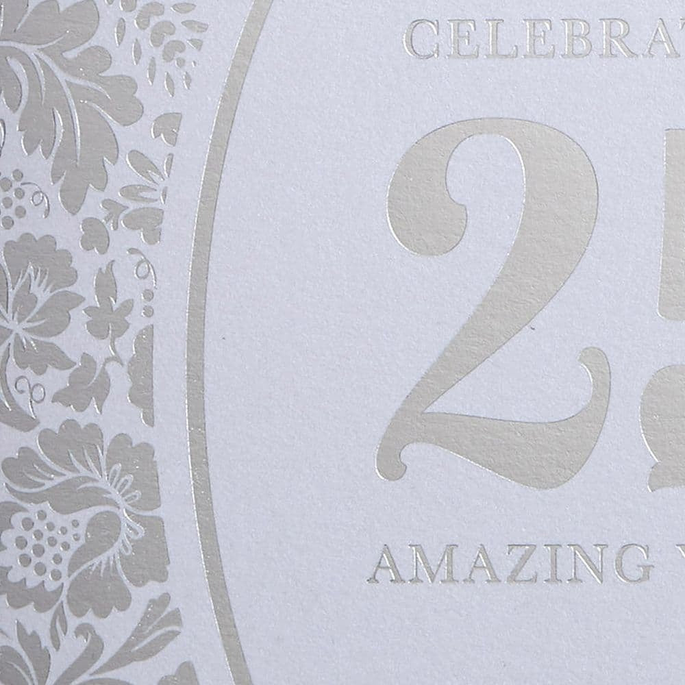 25th Silver Anniversary Card