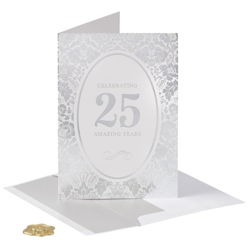 25th Silver Anniversary Card