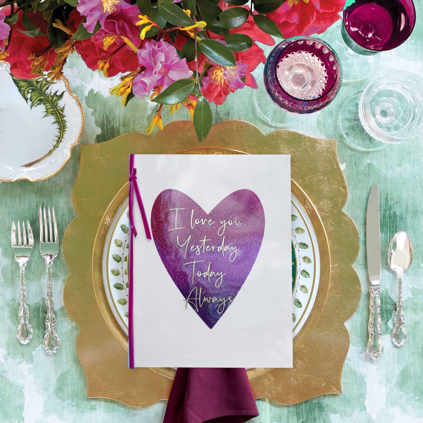 Heart with Lettering Anniversary Card